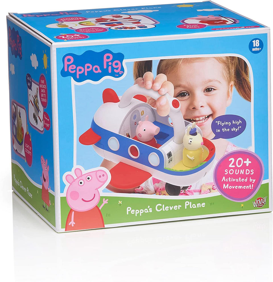 Peppa Pig's Clever Plane Lights Sounds Miss Rabbit Toy Interactive WOW ...