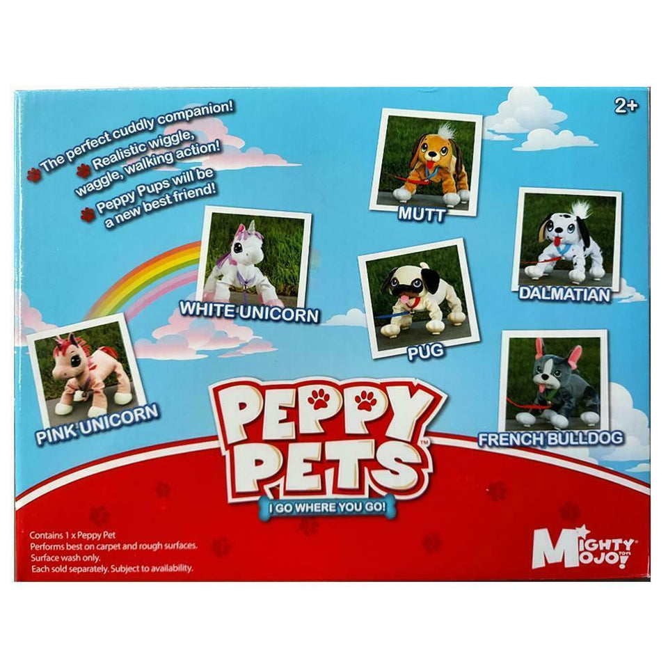 Peppy Pets Walking Pug Dog No Batteries Required Bouncing Pet Interactive Mighty Mojo