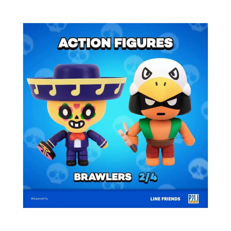 Brawl Stars Bo & Poco Guitar Bow Line Friends Fighter Brawler Figure Set PMI International