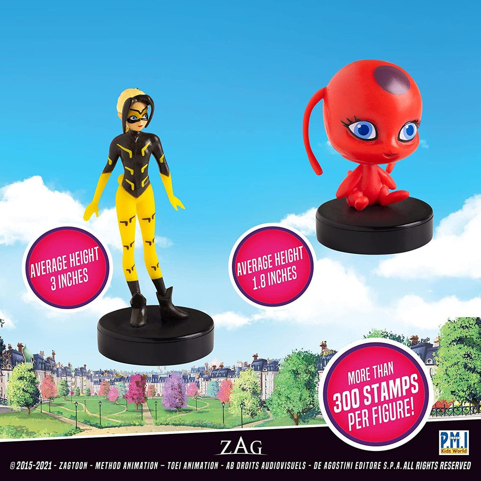 Miraculous Ladybug Stamps 12pk Cat Noir Marinette Tikki Party Favors Figure Set PMI International