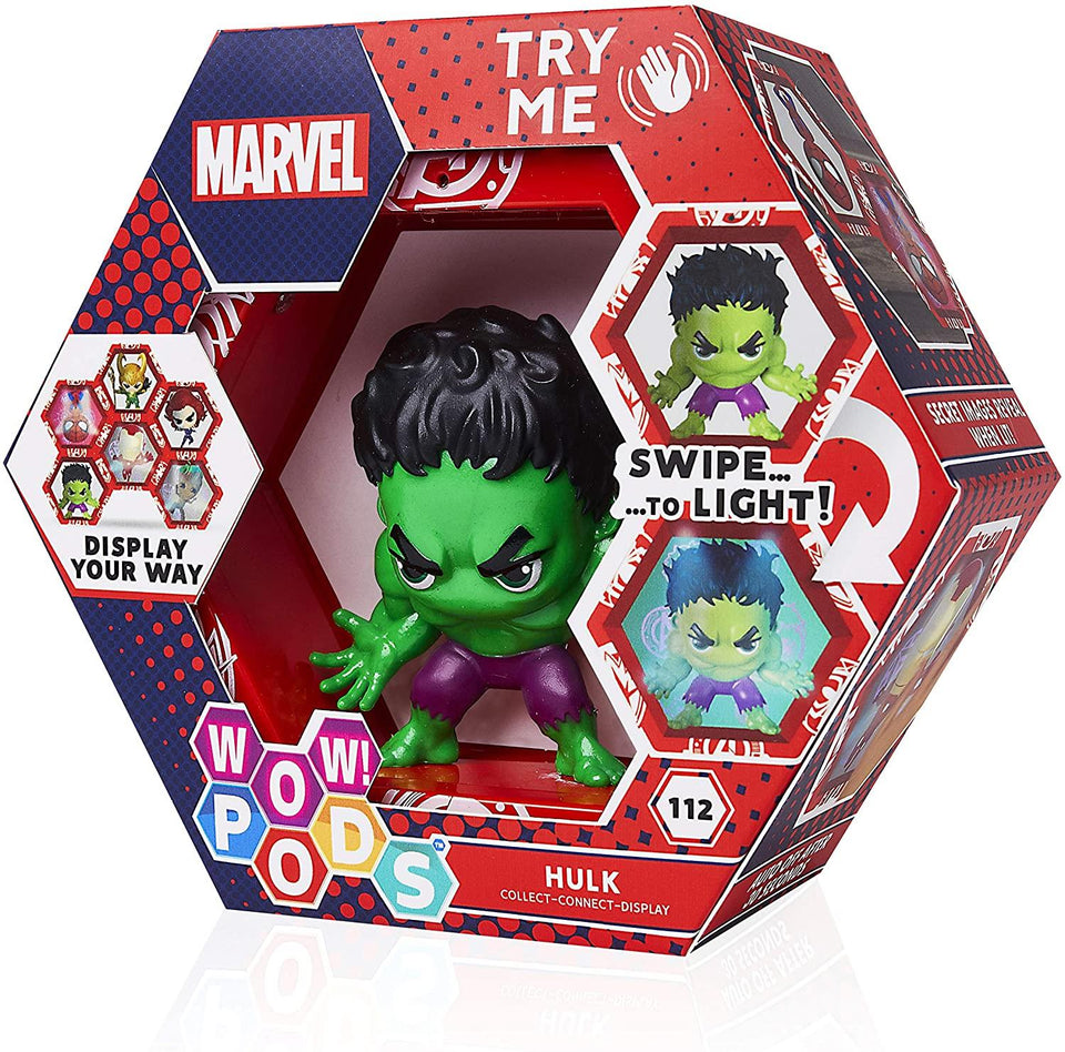 WOW Pods Marvel Avengers The Incredible Hulk Swipe Light-Up Connect Figure Collectible