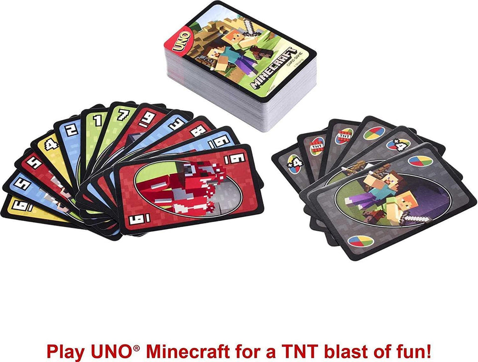UNO Minecraft Edition Video Game Graphics Card Game Mattel