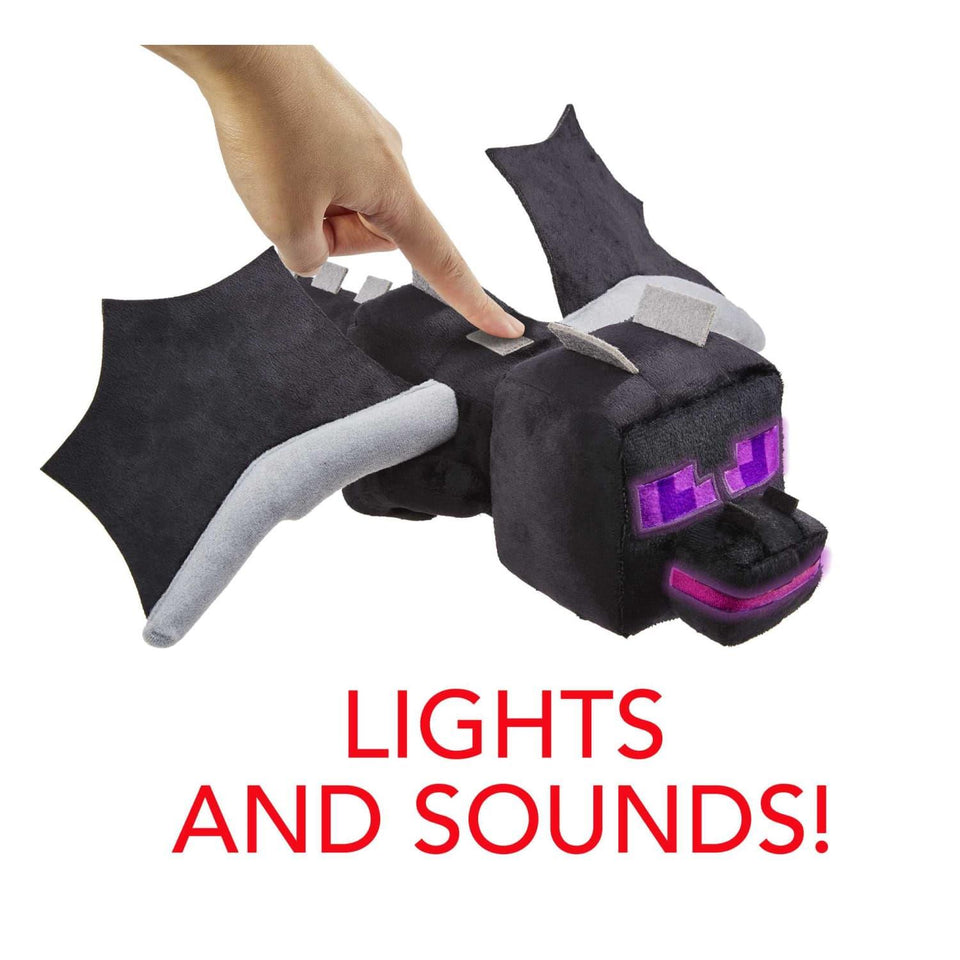Minecraft Ender Dragon Plush Lights and Sounds Character Doll Figure Mattel