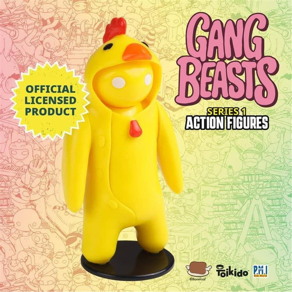 Gang Beasts Yellow Chicken Costume Video Game Fighter Character Figure PMI International