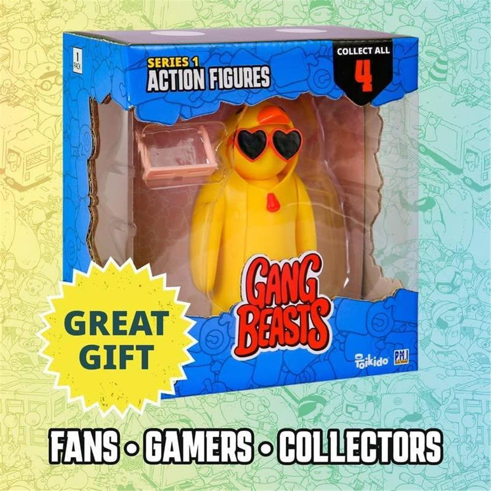 Gang Beasts Yellow Chicken Costume Video Game Fighter Character Figure PMI International