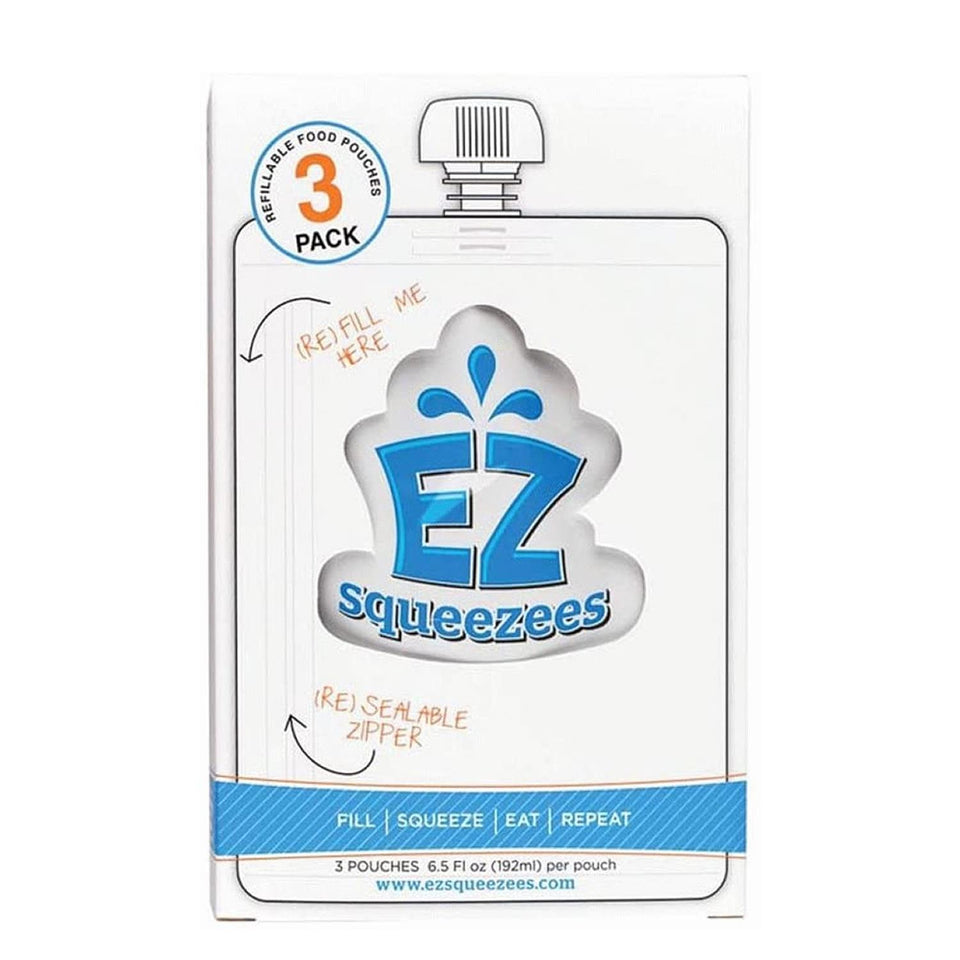 EZ Squeezees Reusable Squeeze Food Pouch 6pk Storage Toddler Kids Refill 89400016pk