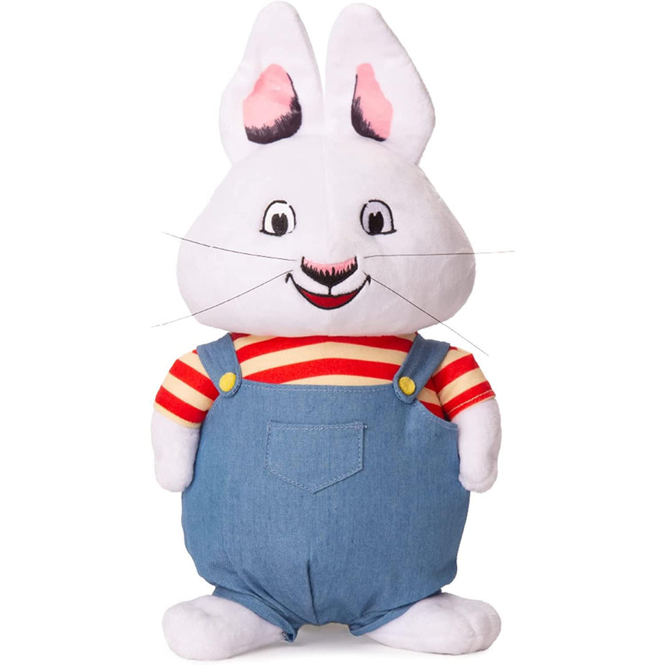 Max and Ruby Max Rabbit Bunny Overalls Plush Doll Kids TV Show Figure Mighty Mojo