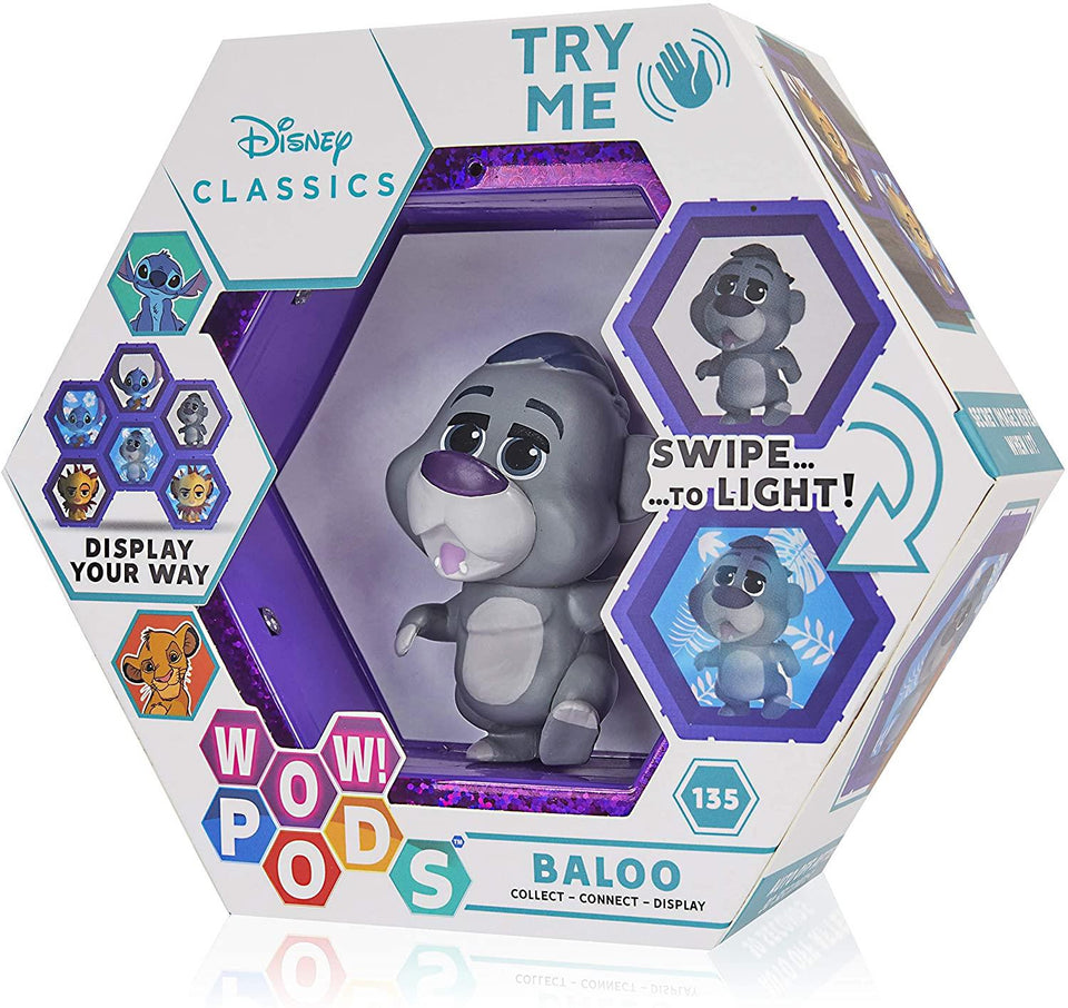 WOW Pods Disney Baloo Jungle Book Swipe to Light Connect Figure Collectible