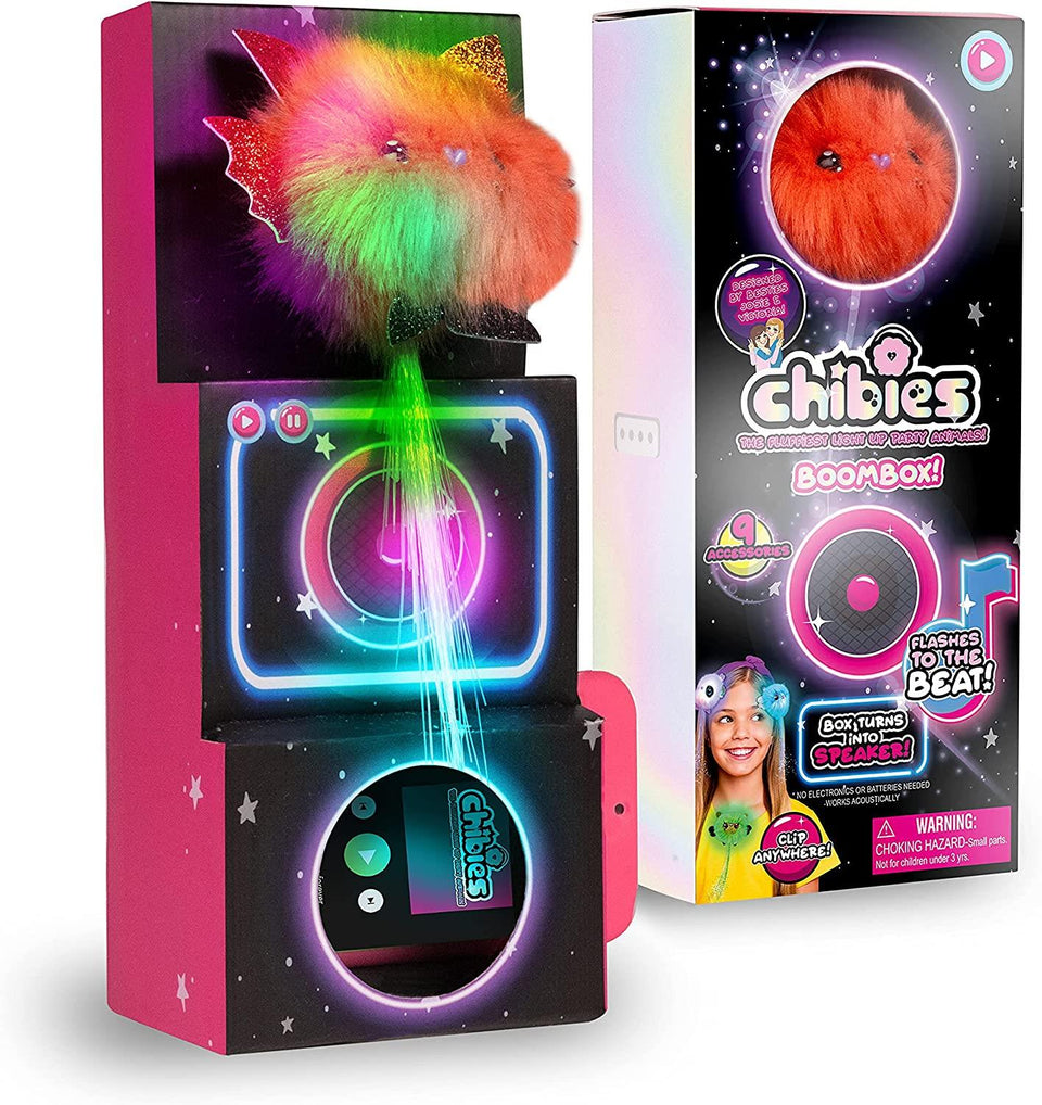 Chibies Boom Box Roxie Fluffy Lights to Beats Speaker Music Interactive Toy WOW! Stuff