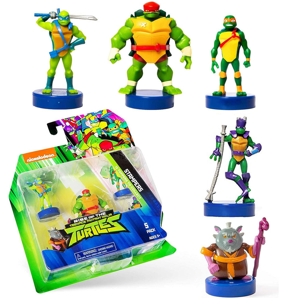 Teenage Mutant Ninja Turtles Stamps 5pk Giant Raph Hamato Mikey Donnie Leo Figure PMI International