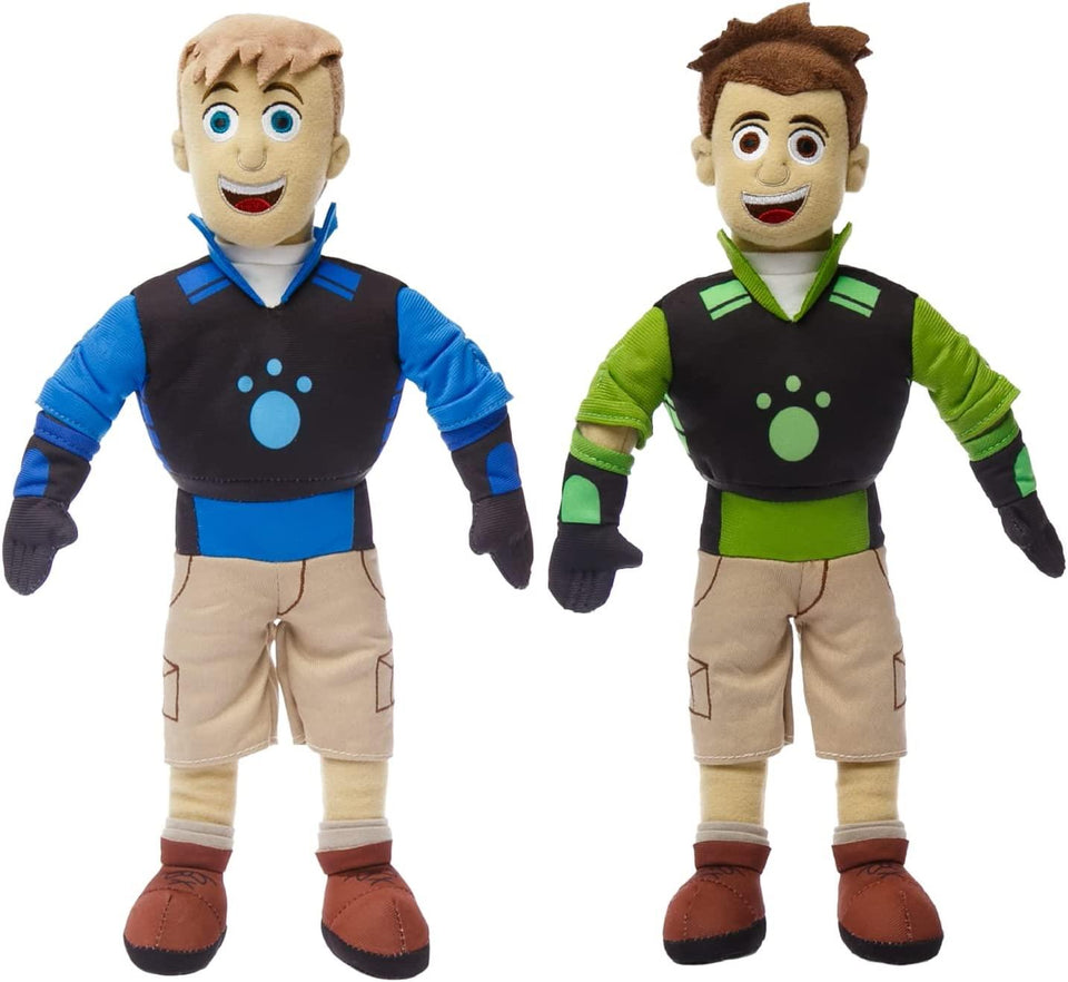 Wild Kratts Chris & Martin Plush Toy Dolls Set Power Suits TV Character Mighty Mojo