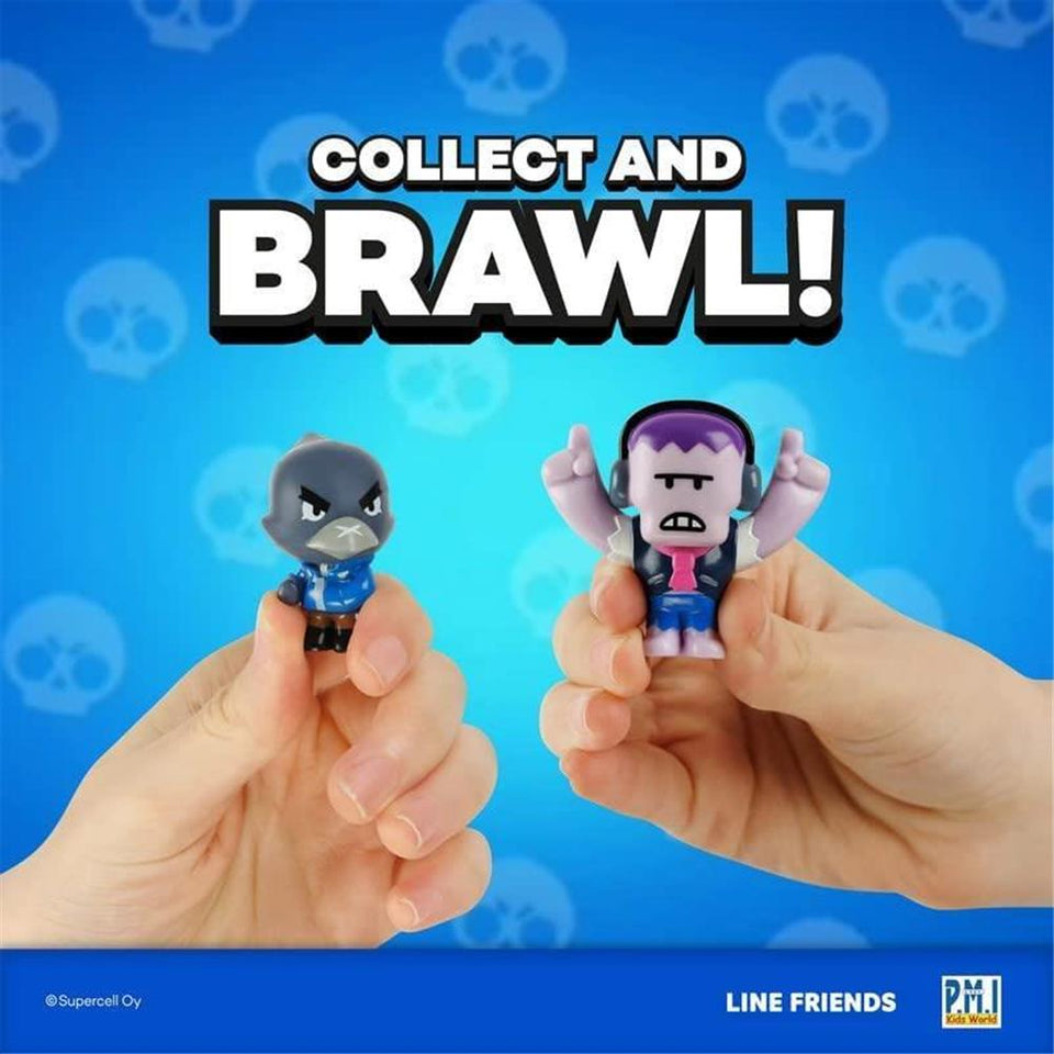 Brawl Stars Figures 8pk Amber Chrome Shelly Colt Frank Crow Rosa Jessy PMI International