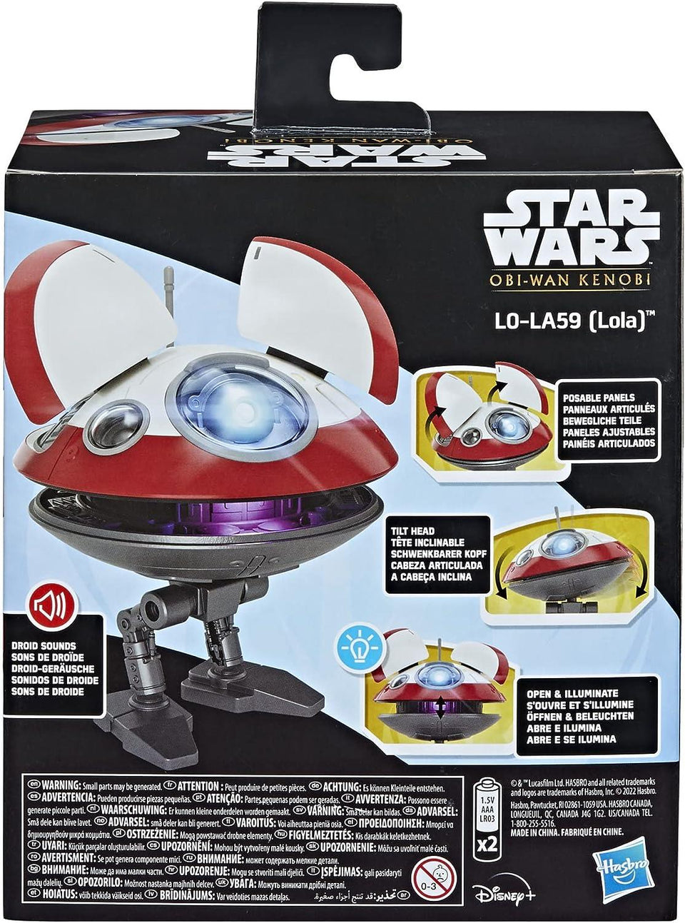 Star Wars L0-LA59 Lola Droid Electronic Figure Obi-Wan Kenobi Toy Disney Hasbro