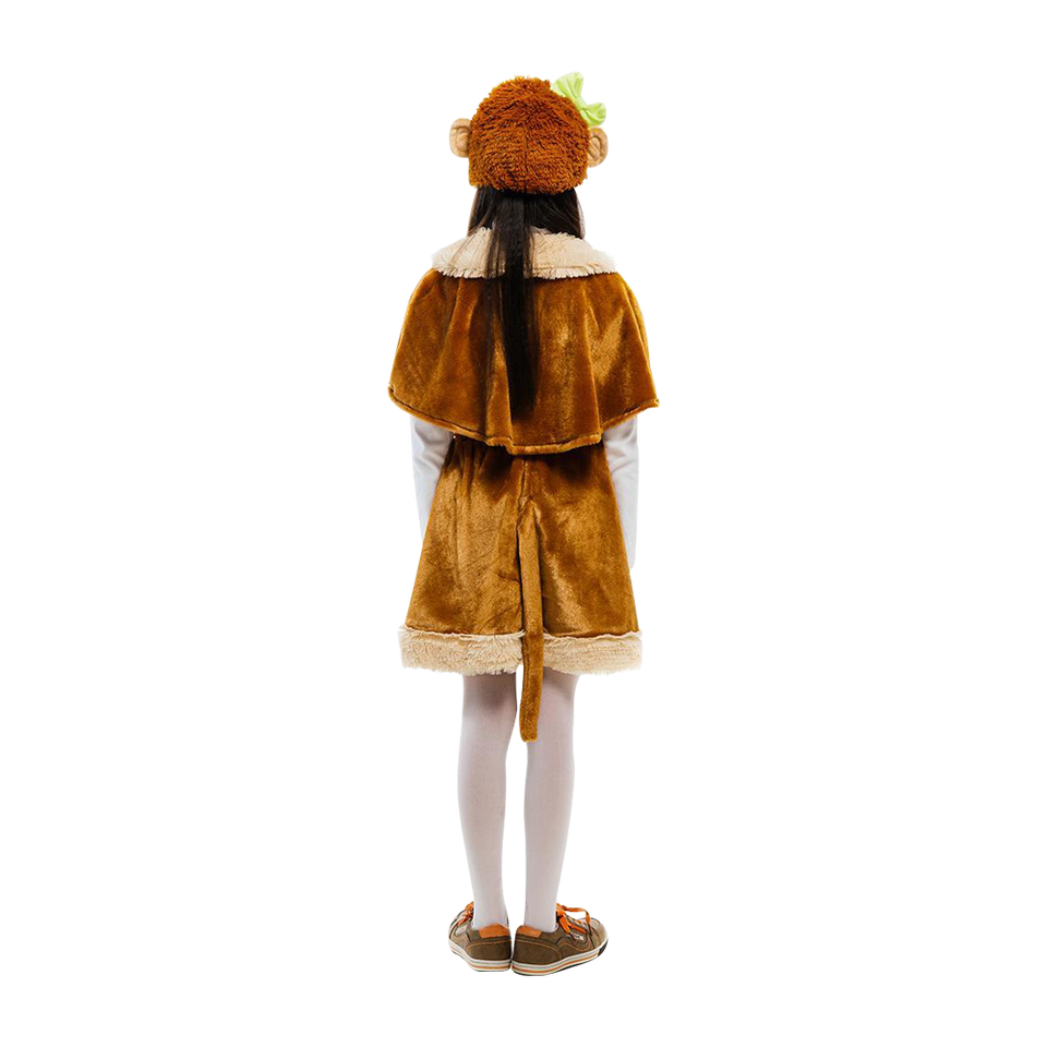 Monkey Jungle Animal Girls Plush Costume Dress-Up Play Kids - Small