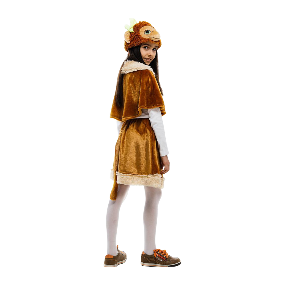 Monkey Jungle Animal Girls Plush Costume Dress-Up Play Kids - Small