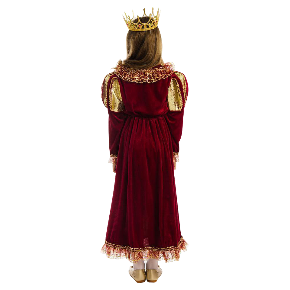 British Royal Queen Elizabeth Girls Plush Costume Dress-Up Play Kids - X-Small