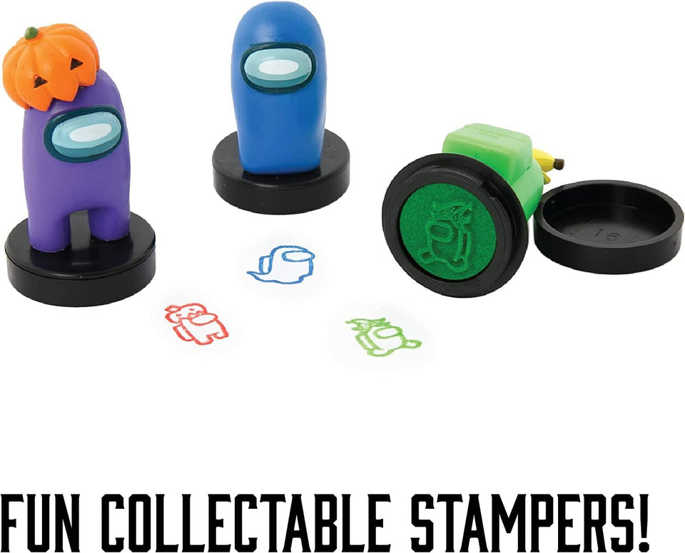 Among Us Ink Stampers 12pk Peeled Chef Goalie Captain Pumpkin Rammed PMI International