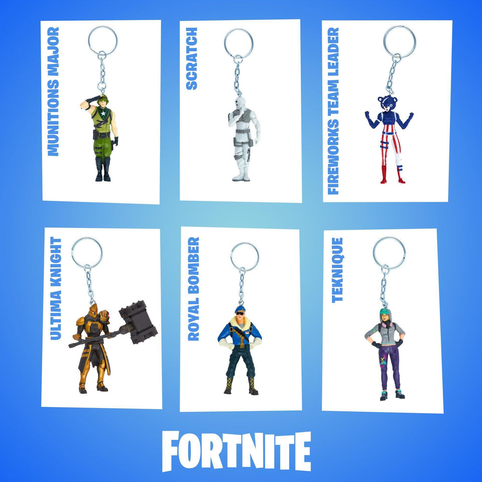 Fortnite Battle Royale Keychains 12pk Collectible Deluxe Box Character Figures PMI International