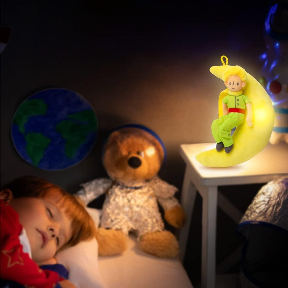 The Little Prince Le Petit with Moon Night Light Up Bedtime Doll Plush Mighty Mojo