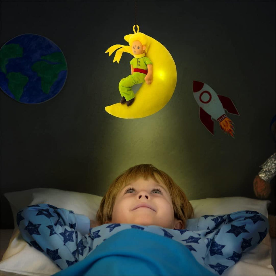 The Little Prince Le Petit with Moon Night Light Up Bedtime Doll Plush Mighty Mojo