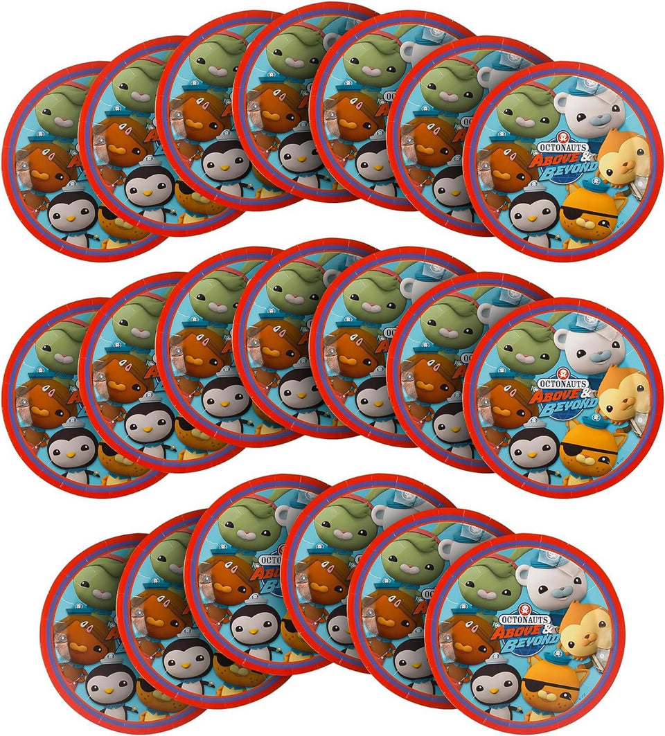 Octonauts 9" Paper Plates 20ct Party Supplies Kids TV Show Characters Mighty Mojo