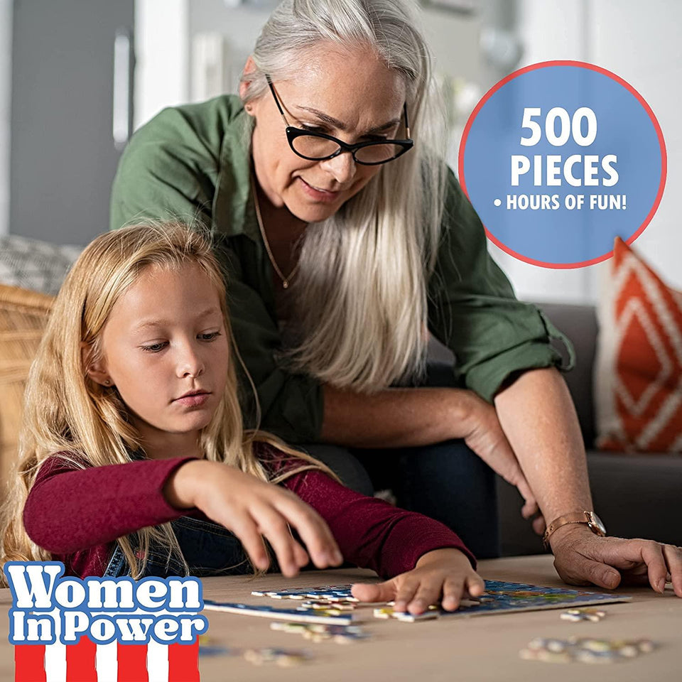 Alexandria Ocasio-Cortez AOC Puzzle 500pcs Women in Power Illustration Design All Ages Mighty Mojo