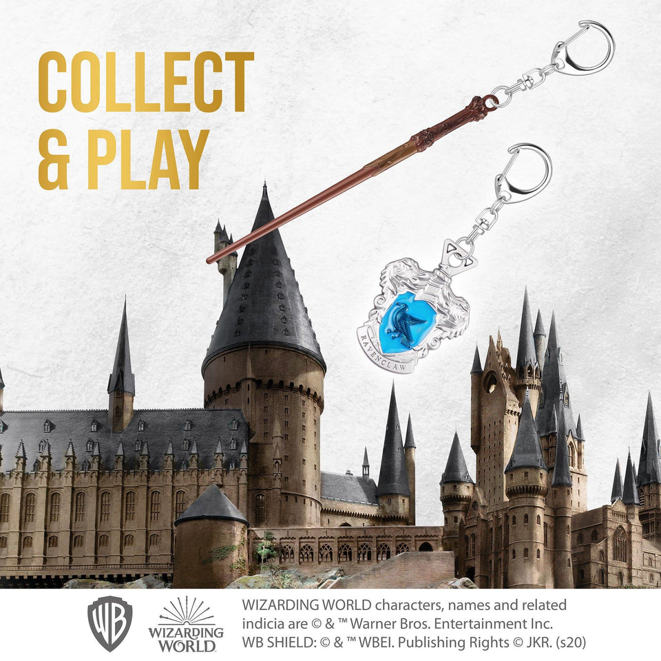 Harry Potter Wand Keychain 6pk Ravenclaw Crest Golden Snitch Nimbus 2000 Luna PMI International
