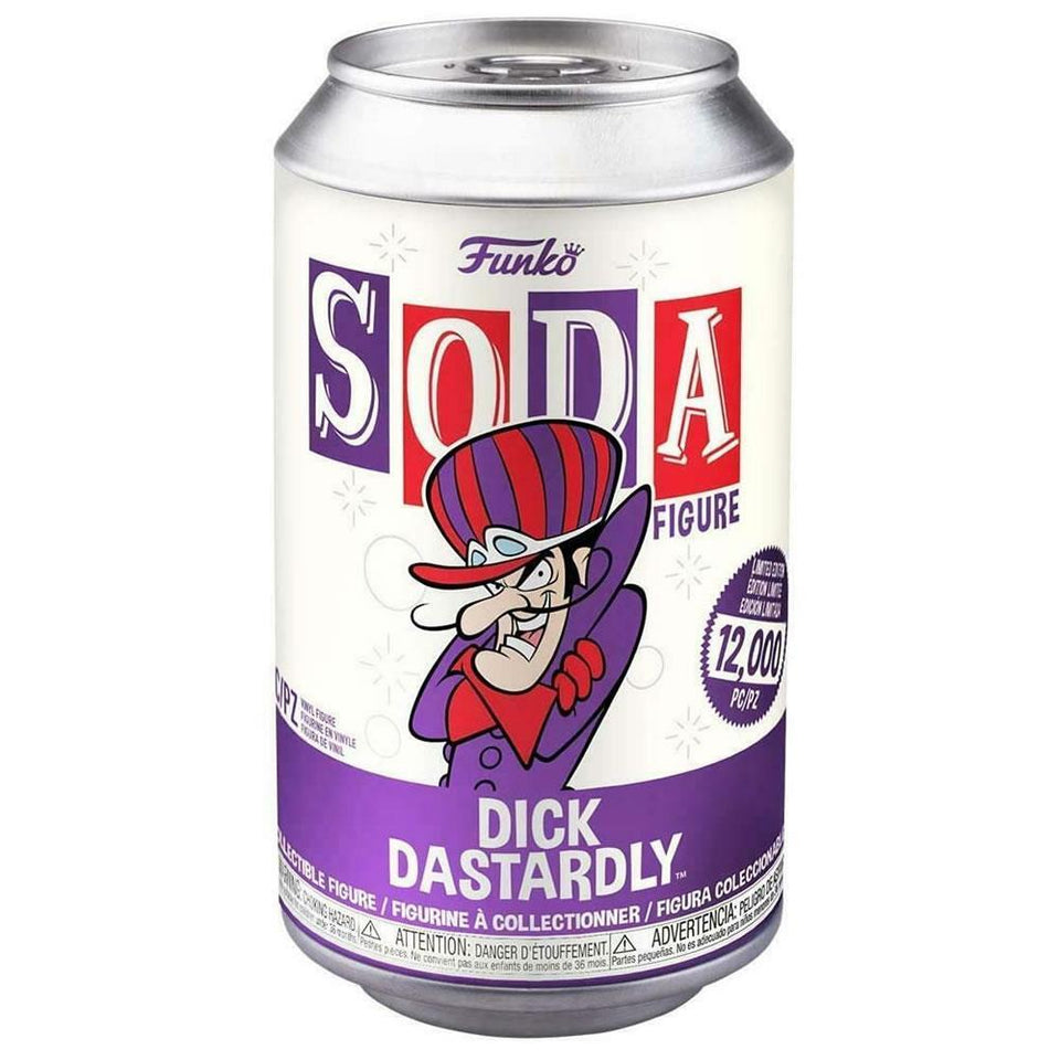 Funko Soda Dick Dastardly Non-Chase Hanna Barbera Wacky Races Cartoon Villain Figure