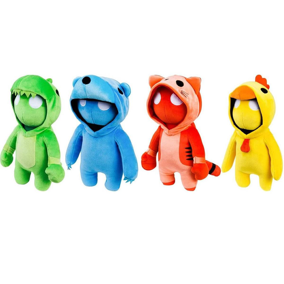 Gang Beasts 16" Plush 16pk Blue Green Red Yellow Suits Bundle Set PMI International