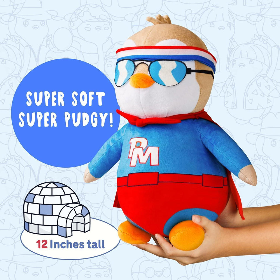 Pudgy Man Penguins Plushie Cape Pilot Sunglasses Superhero Suit Huggable