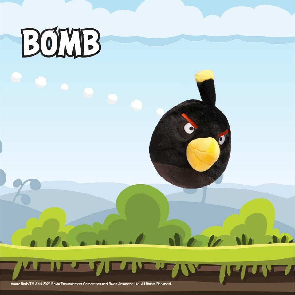 Angry Birds Plush 7pc Bundle Red Blue Yellow Black Bomb Pink Pigs Doll Pillow Set Mighty Mojo