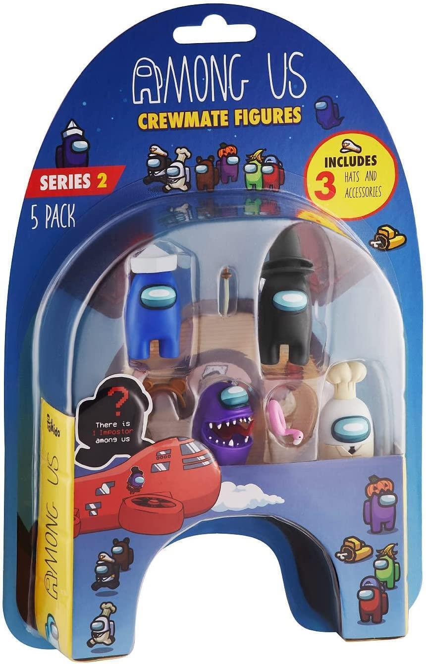 Among Us Crewmate 5pk Figures Folded Chef Chop Floaty Flamingo PMI International