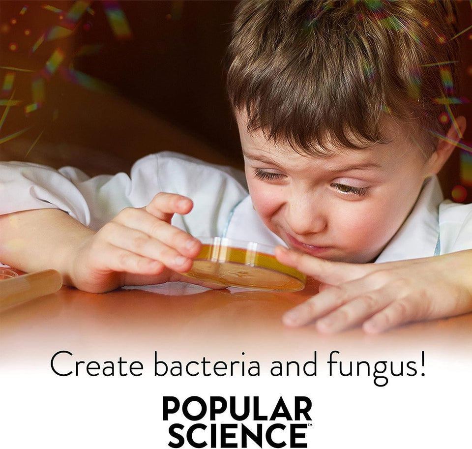 Popular Science Microbiology Lab Kit STEM 26pcs Bacteria Fungus Learning WOW! Stuff