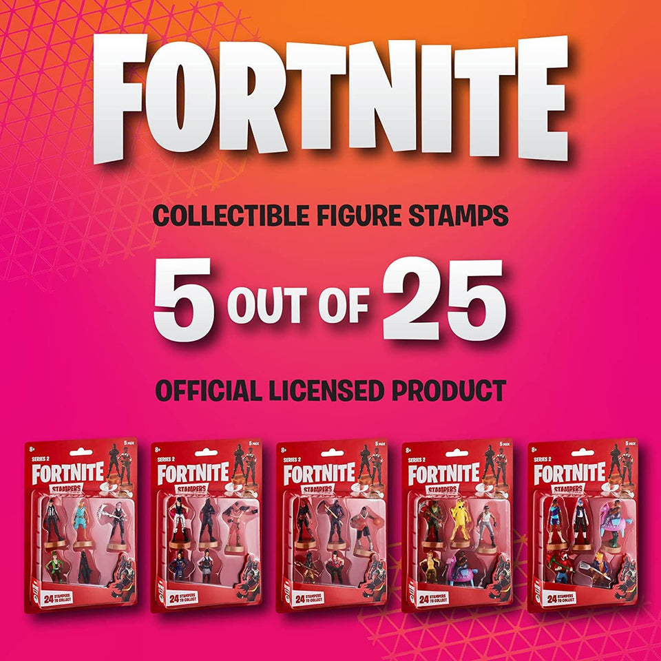 Fortnite Battle Royale Stampers 5pk Cake Toppers Series 2 Character Figures PMI International