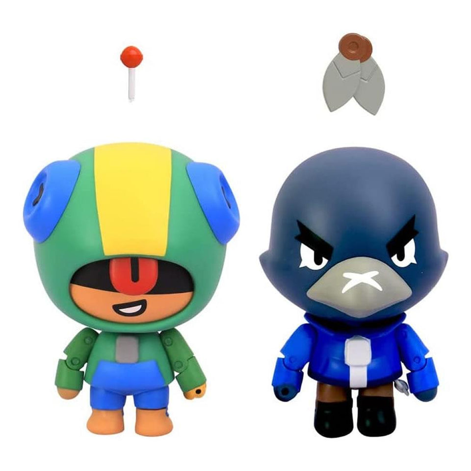 Brawl Stars Leon & Crow Legendary Daggers Fighters Brawler Figure Set PMI International