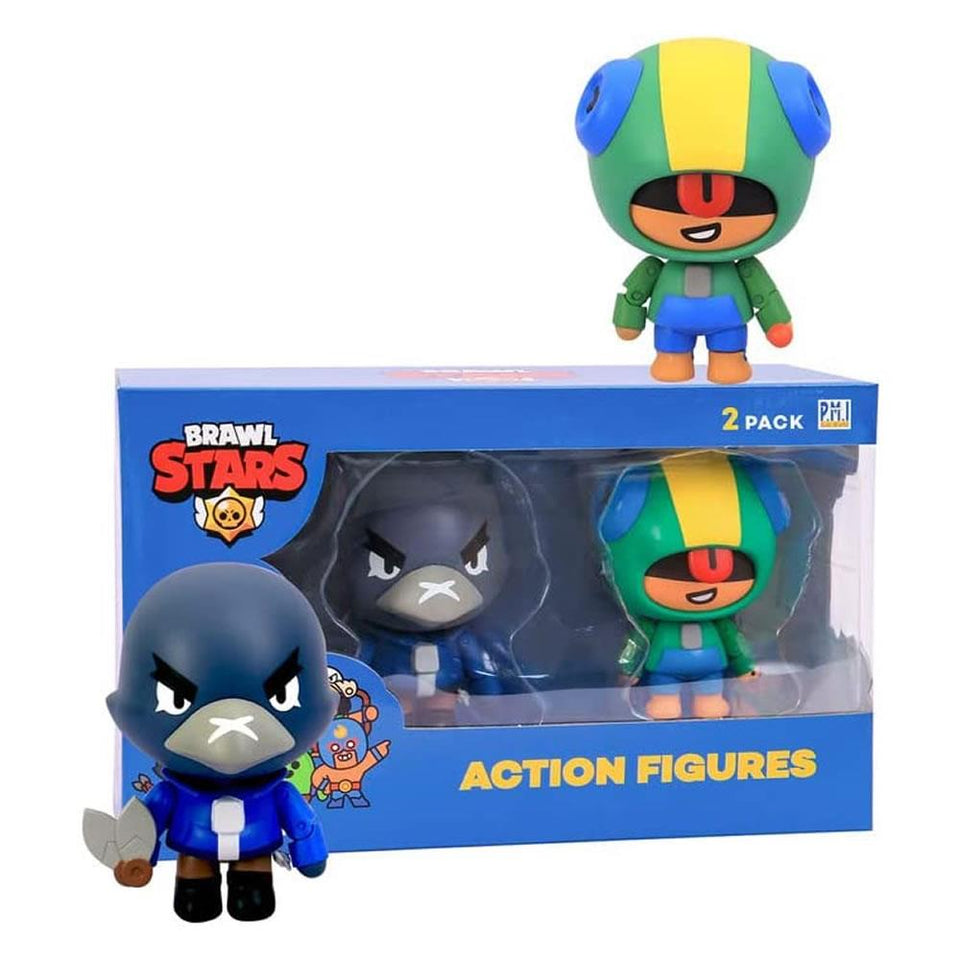 Brawl Stars Leon & Crow Legendary Daggers Fighters Brawler Figure Set PMI International