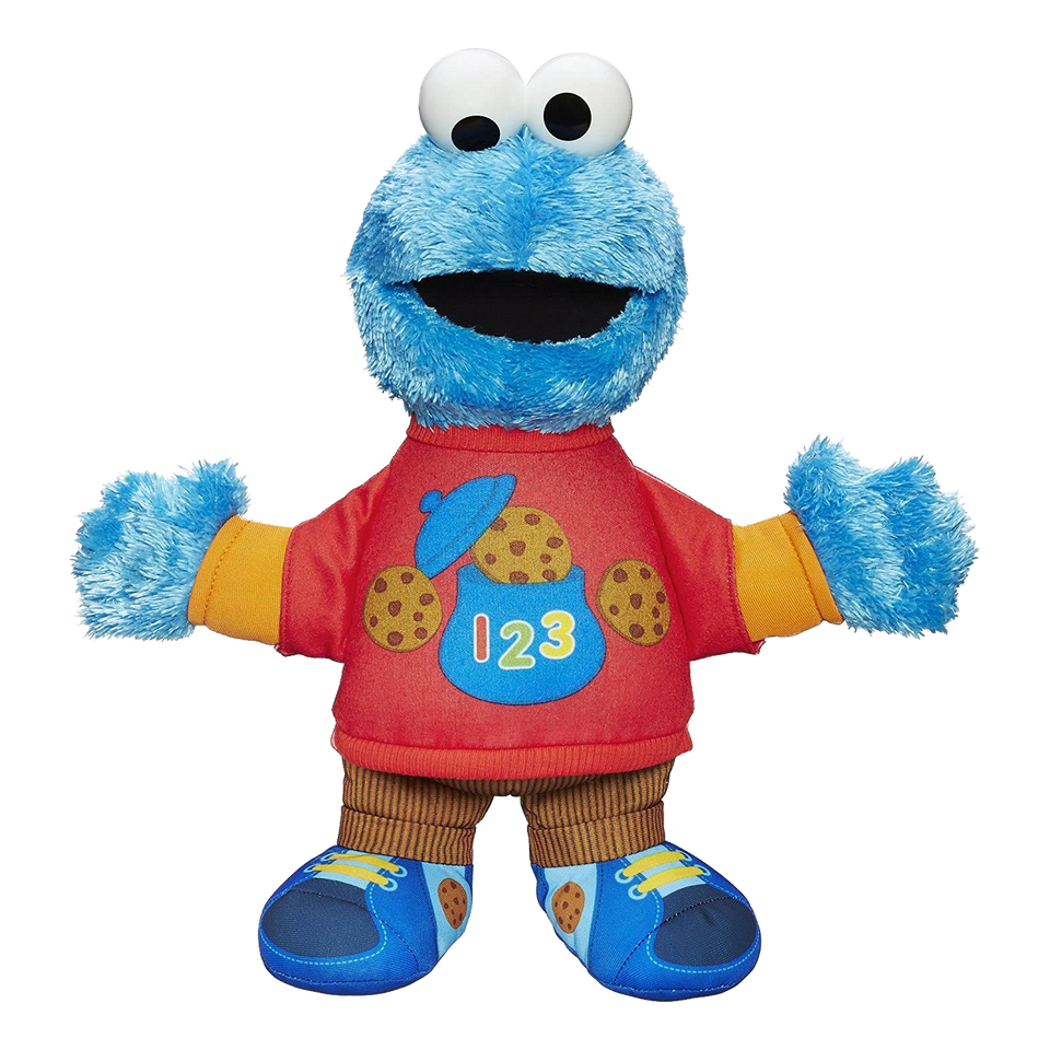 Playskool Sesame Street Talking 123 Cookie Monster Plush Counts Sings
