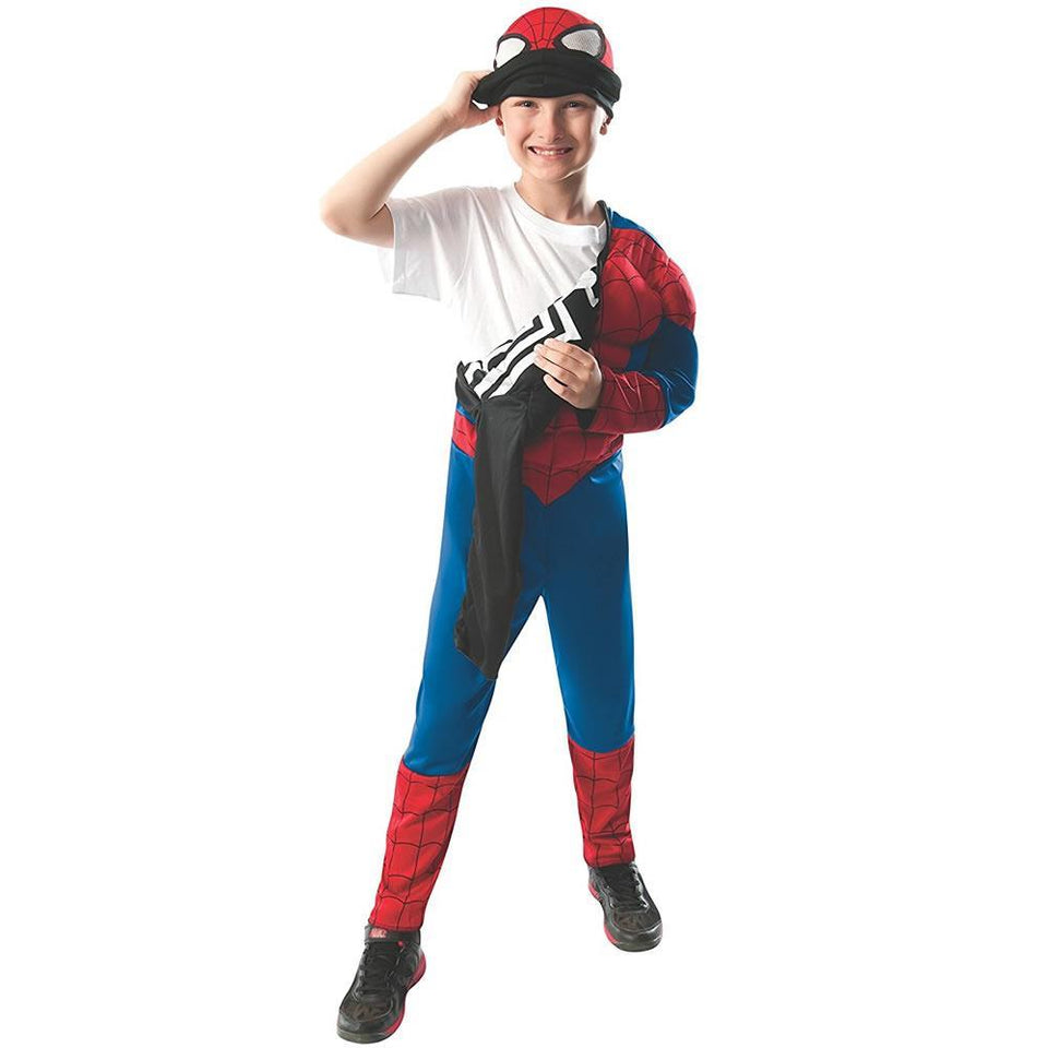 Marvel Ultimate Spider-Man Venom 2-in-1 Reversible size L 12/14 Muscle Chest Costume Rubie's