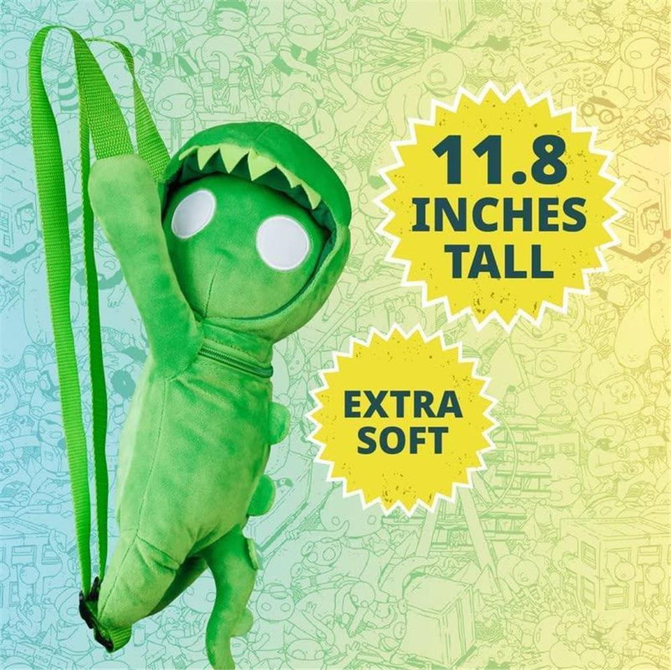 Gang Beasts Green Dragon Green Plush Backpack School Bag Video Game Character PMI International