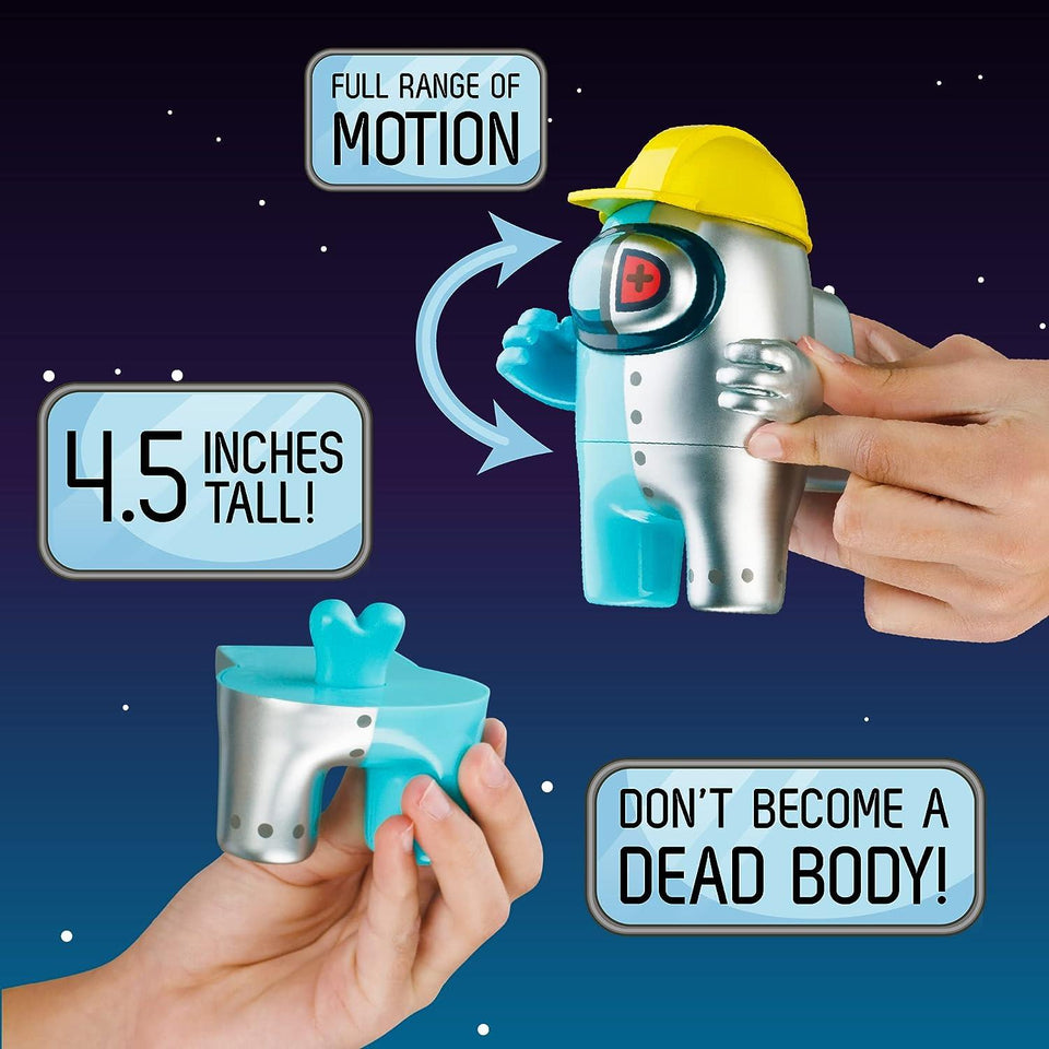 Among Us Right Hand Man Cyan Hard Hat Crewmate Figure Detachable Accessories PMI International