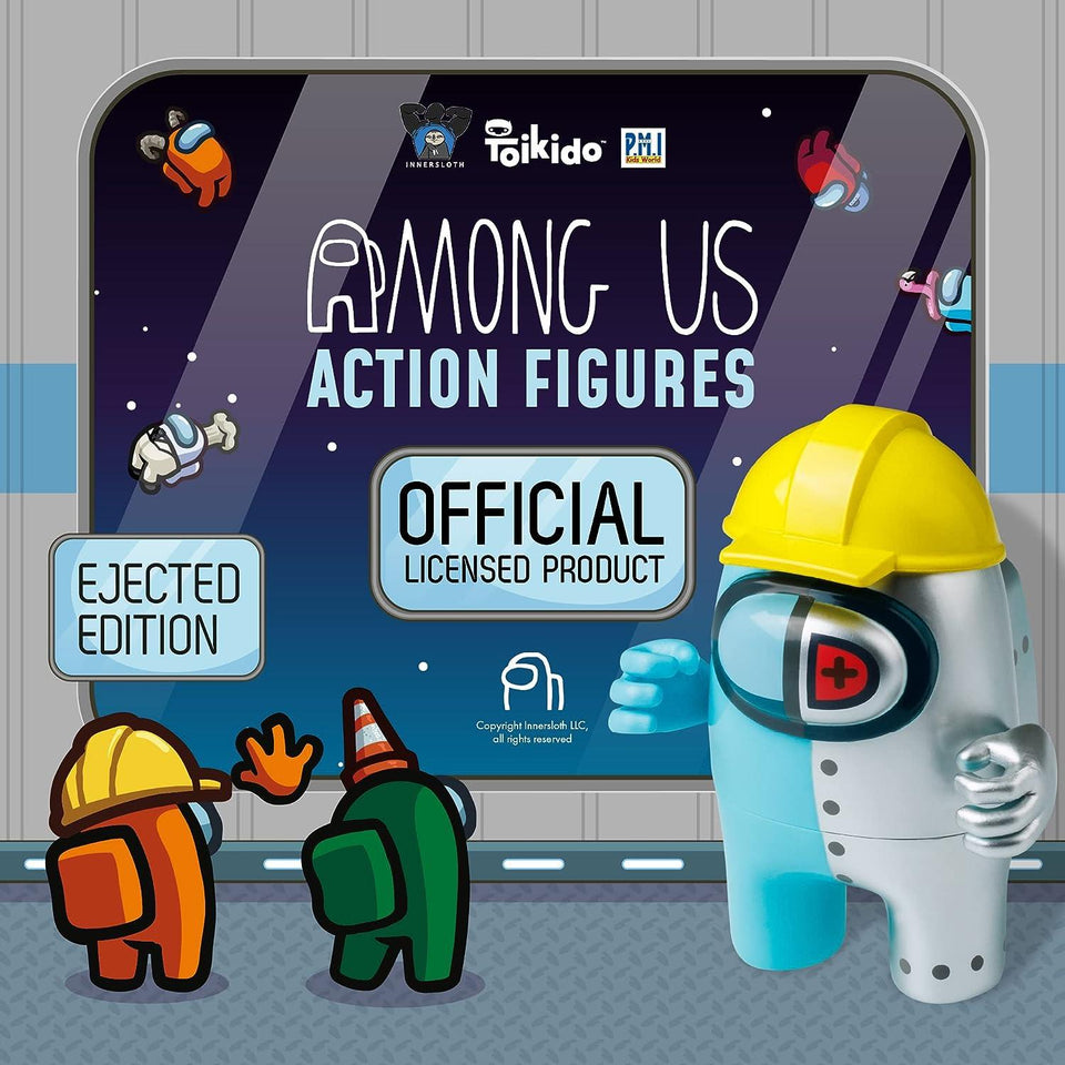 Among Us Right Hand Man Cyan Hard Hat Crewmate Figure Detachable Accessories PMI International