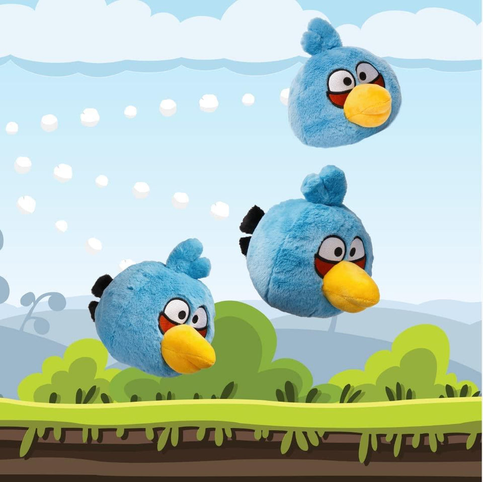 Angry Birds The Blues Jay Plush 8" Soft Doll Game Blue Bird Character Mighty Mojo