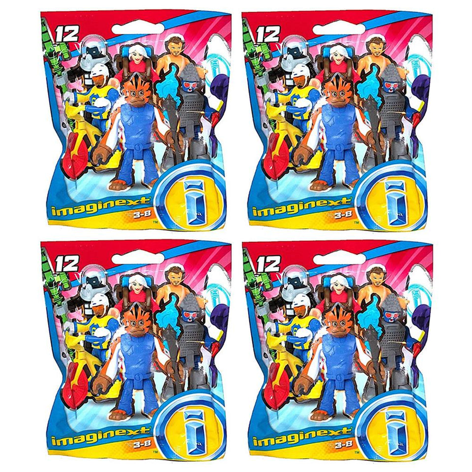 Imaginext Series 12 Surprise Bag 4-Pack Collectible Figures Fisher-Price
