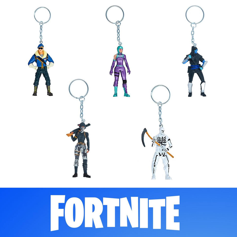 Fortnite Keychains 5pk Royale Bomber Wonder Fusion Elite Agent Skull Trooper Trooper PMI International