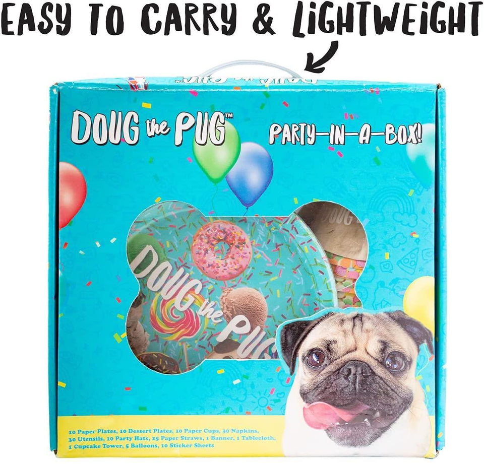 Doug The Pug Party in A Box Kit Instagram Famous Pup Birthday Celebration Mighty Mojo