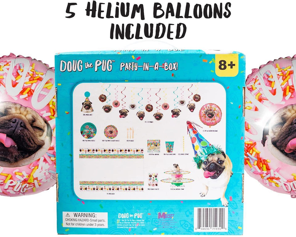 Doug The Pug Party in A Box Kit Instagram Famous Pup Birthday Celebration Mighty Mojo