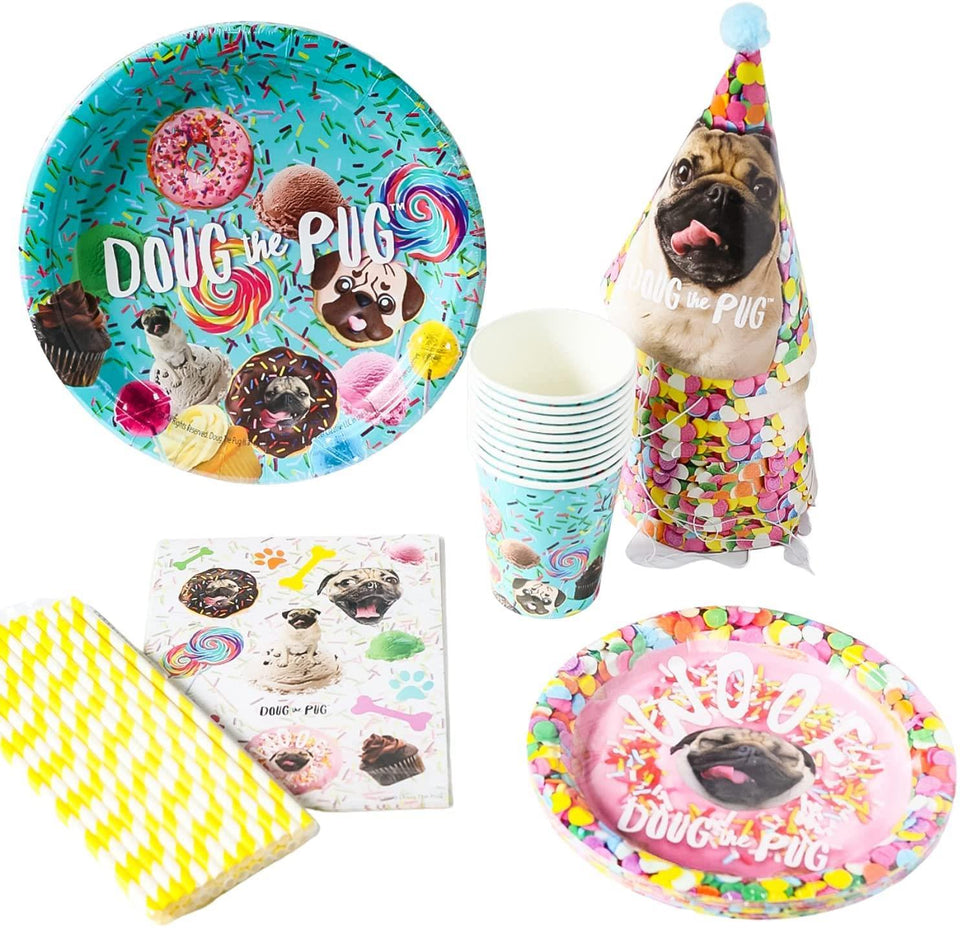 Doug The Pug Party in A Box Kit Instagram Famous Pup Birthday Celebration Mighty Mojo