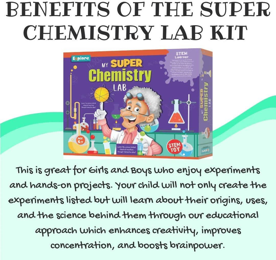 Explore STEM Learner My Super Chemistry Lab Interactive DIY Scientist Kit