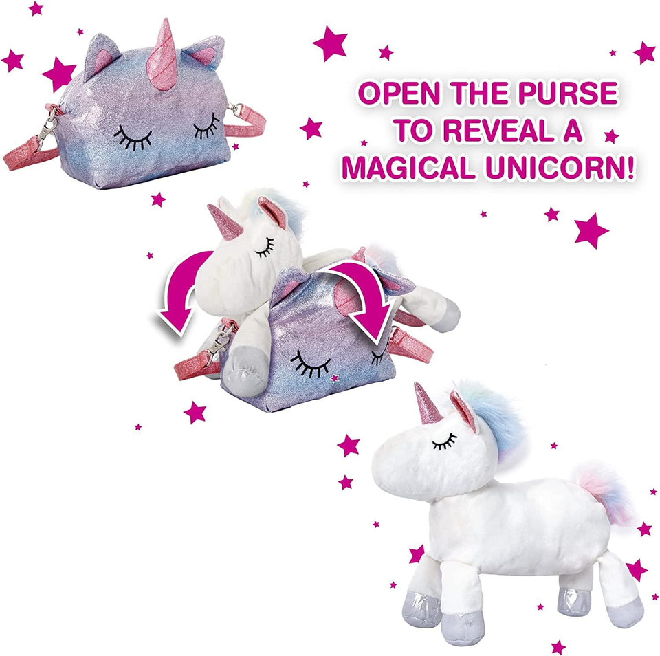 Reversible Unicorn Purse Pops Plush Toy Girls Interactive Accessory Mighty Mojo