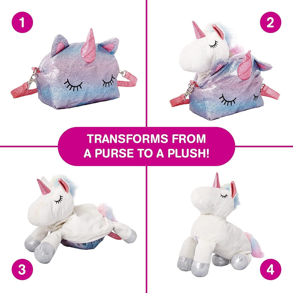 Reversible Unicorn Purse Pops Plush Toy Girls Interactive Accessory Mighty Mojo